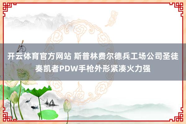 开云体育官方网站 斯普林费尔德兵工场公司圣徒奏凯者PDW手枪外形紧凑火力强